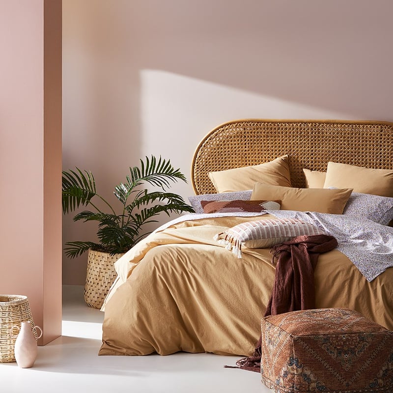 Stonewashed Cotton Wheat Quilt Cover Separates