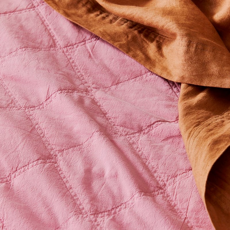 Stonewashed Cotton Fairy Floss Quilted Coverlet Separates