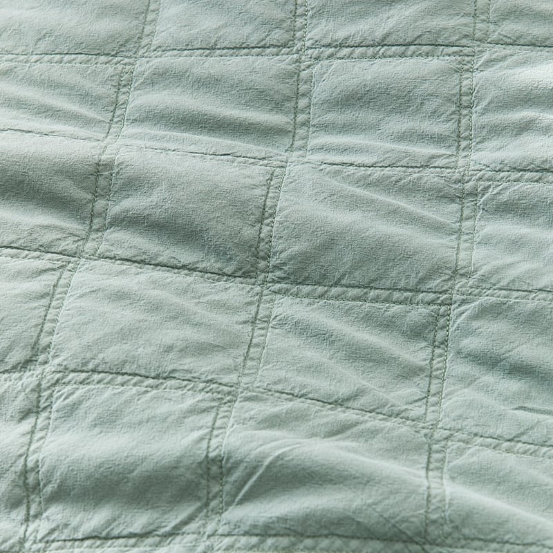 Stonewashed Cotton Gumleaf Quilted Coverlet Separates