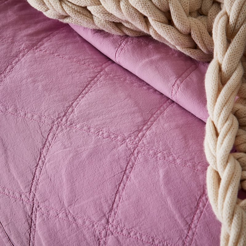 Stonewashed Cotton Mulberry Quilted Coverlet Separates