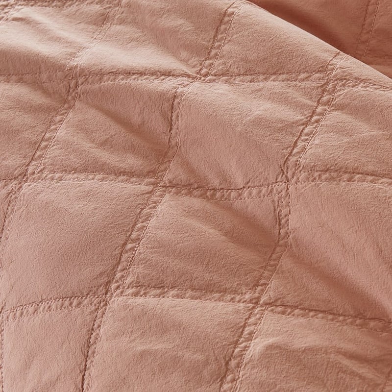 Stonewashed Cotton Sunset Quilted Coverlet Separates