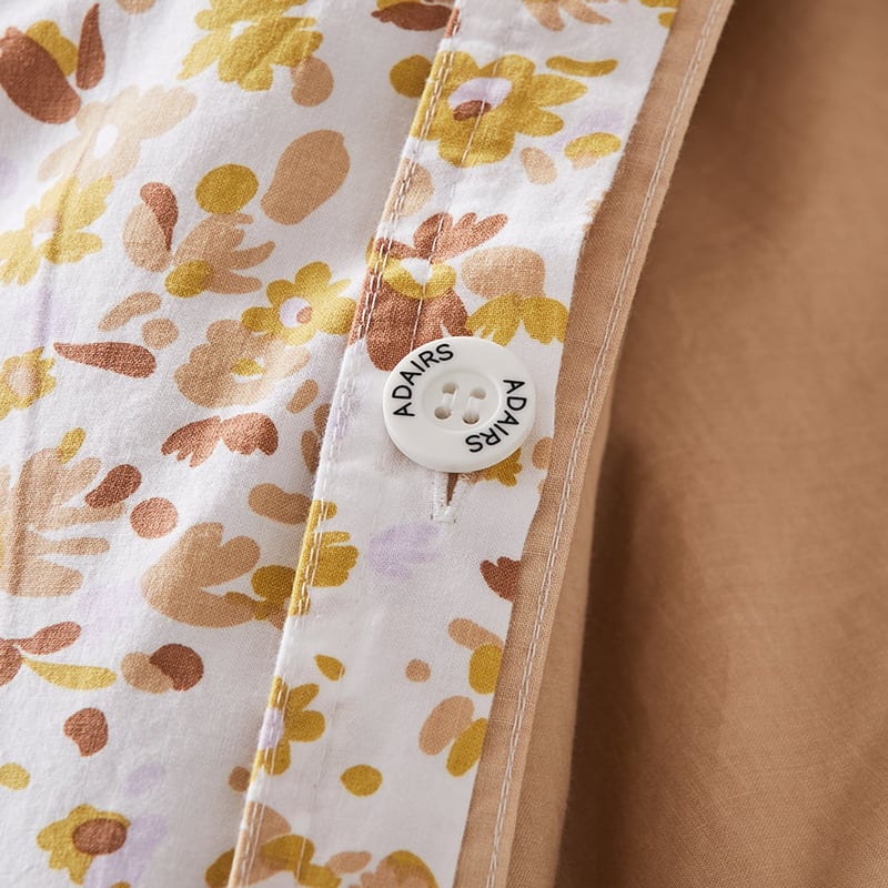 Stonewashed Printed Cotton Earthy Floral Quilt Cover Separates