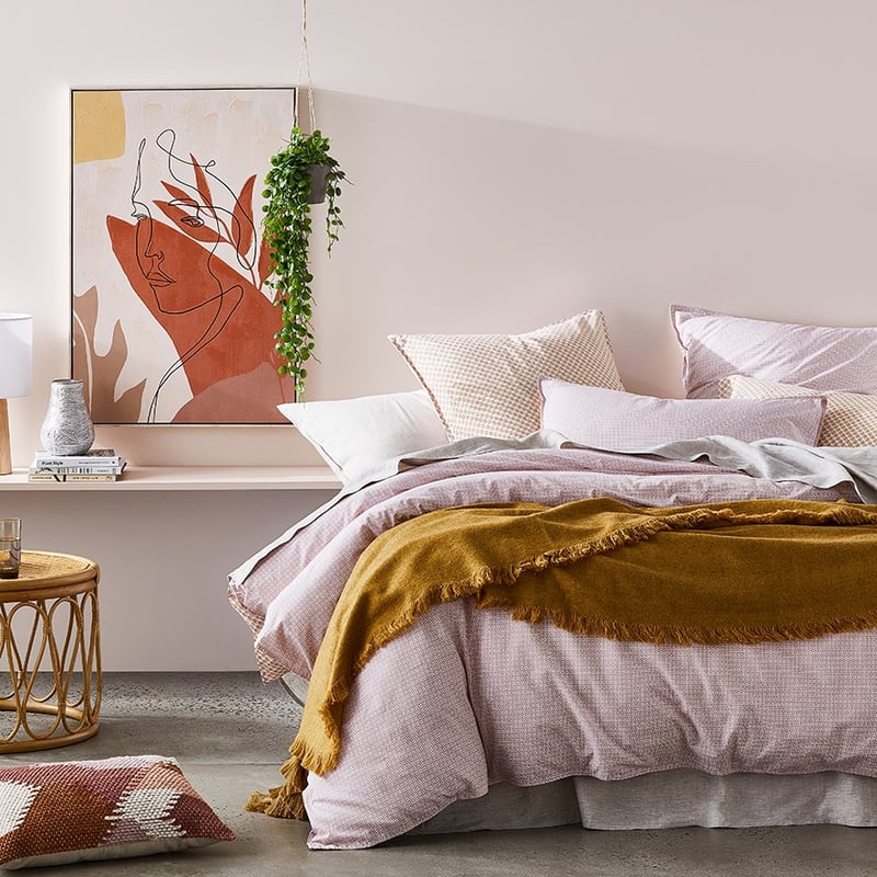 Stonewashed Printed Cotton Mustard Kasbah Quilt Cover Separates