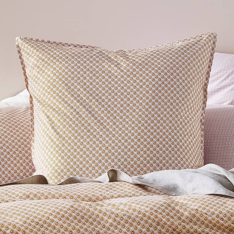 Stonewashed Printed Cotton Mustard Kasbah Quilt Cover Separates