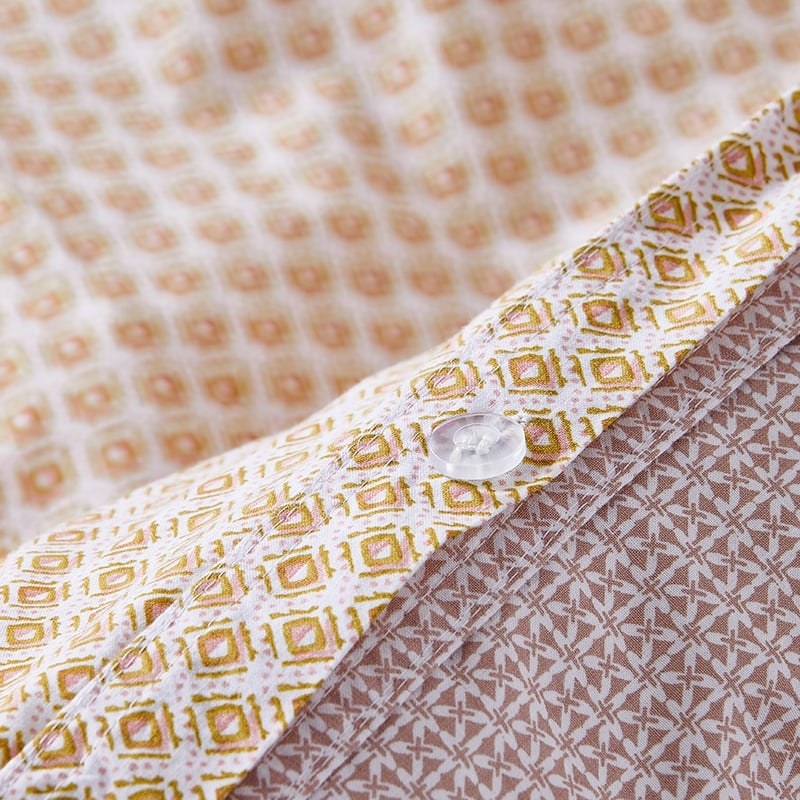 Stonewashed Printed Cotton Mustard Kasbah Quilt Cover Separates