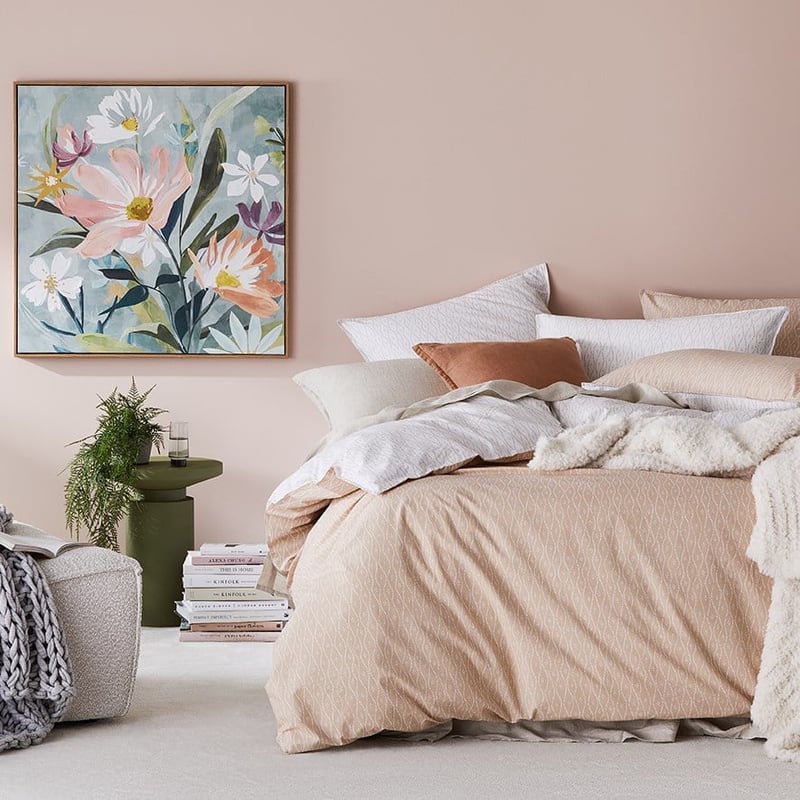 Stonewashed Printed Cotton Nude Quilt Cover Separates