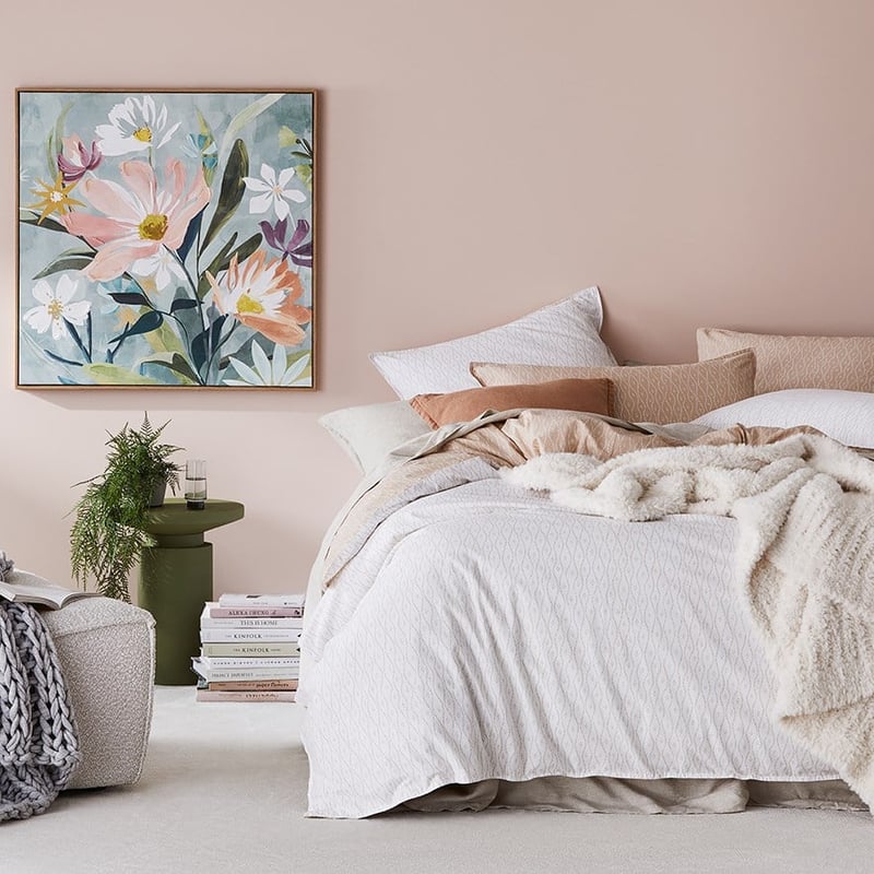Stonewashed Printed Cotton Nude Quilt Cover Separates
