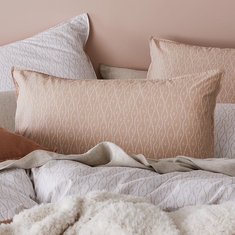 Stonewashed Printed Cotton Nude Quilt Cover Separates