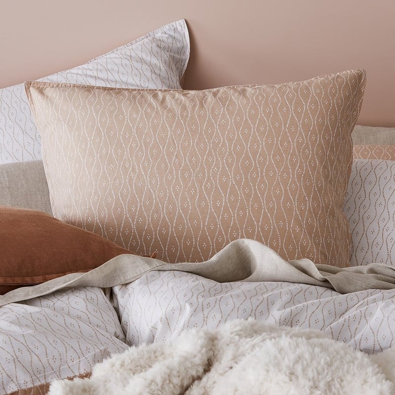 Stonewashed Printed Cotton Nude Quilt Cover Separates
