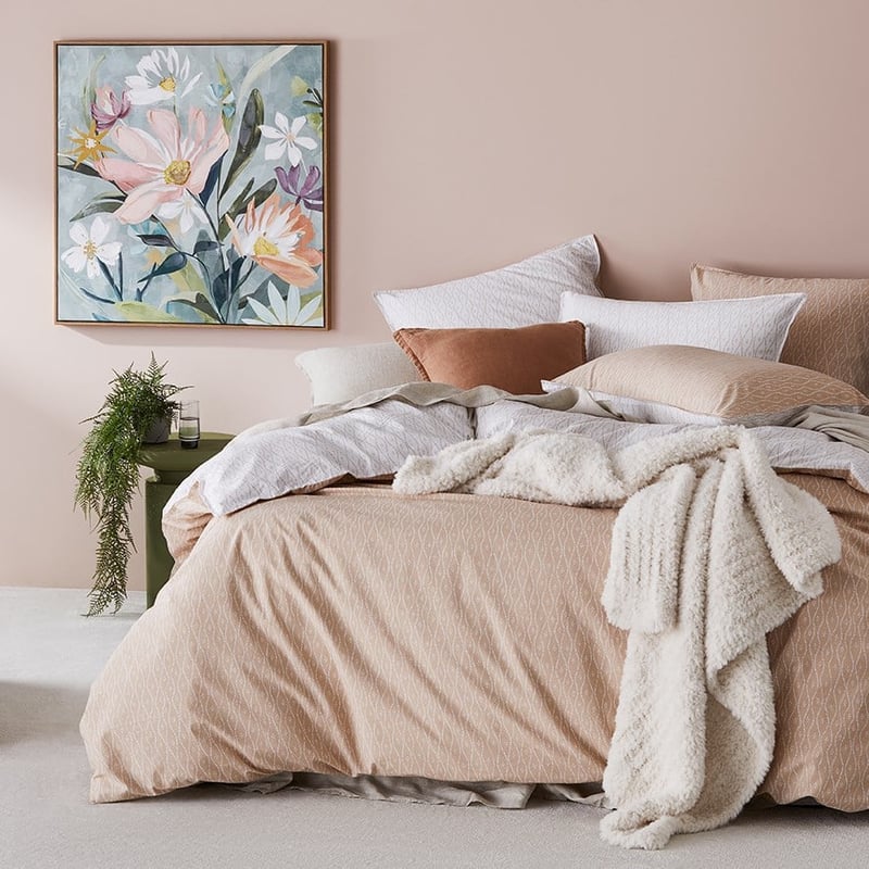 Stonewashed Printed Cotton Nude Quilt Cover Separates