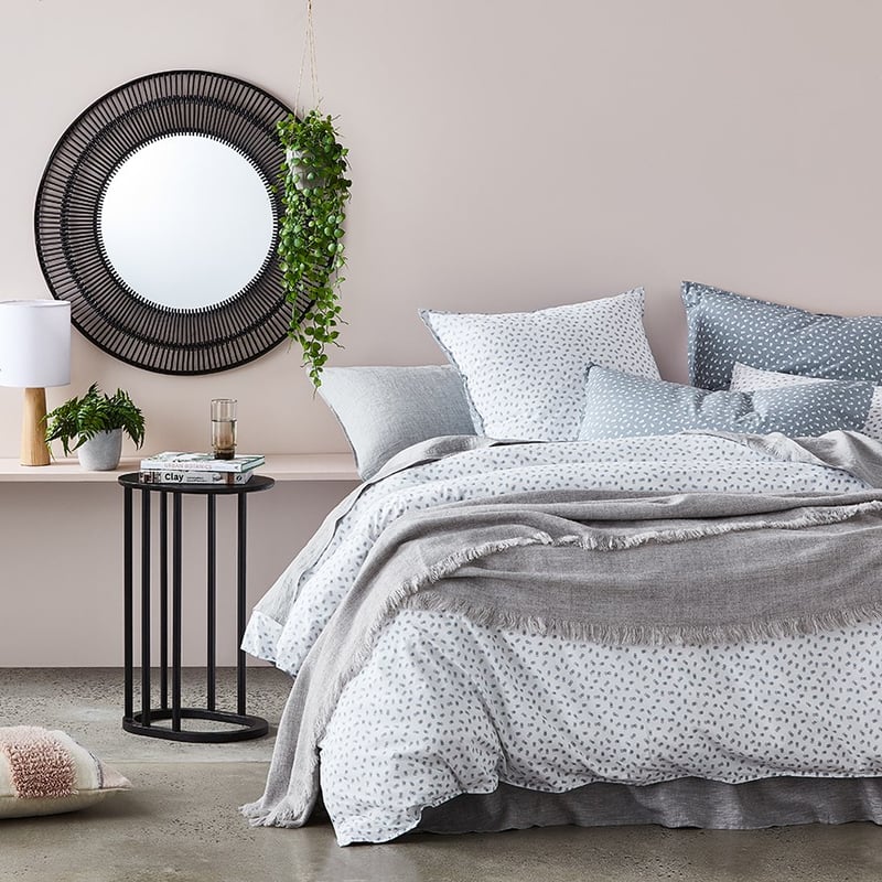 Stonewashed Printed Cotton Slate Spot Quilt Cover Separates