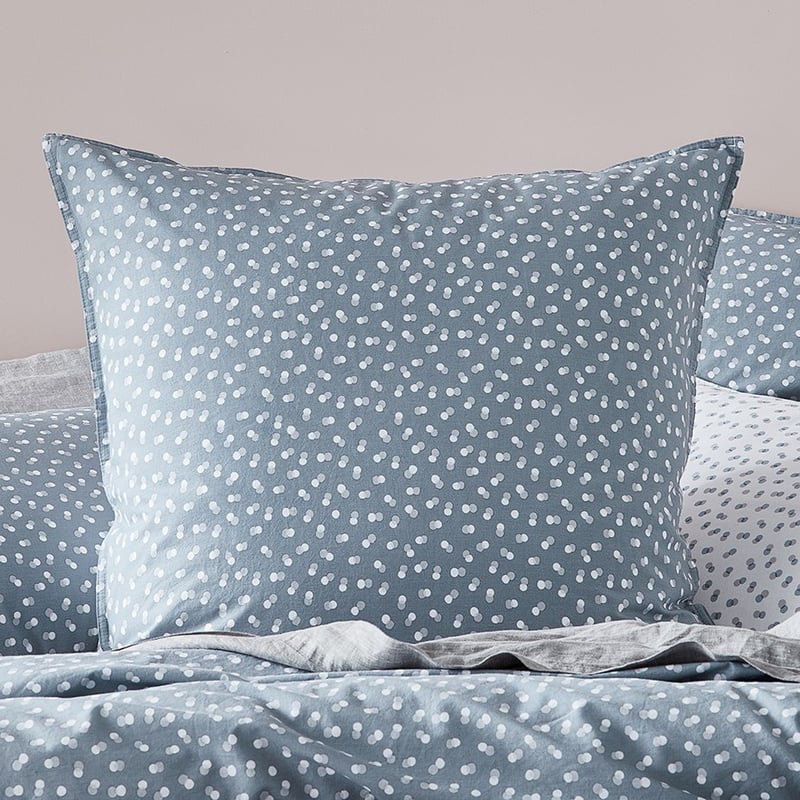 Stonewashed Printed Cotton Slate Spot Quilt Cover Separates