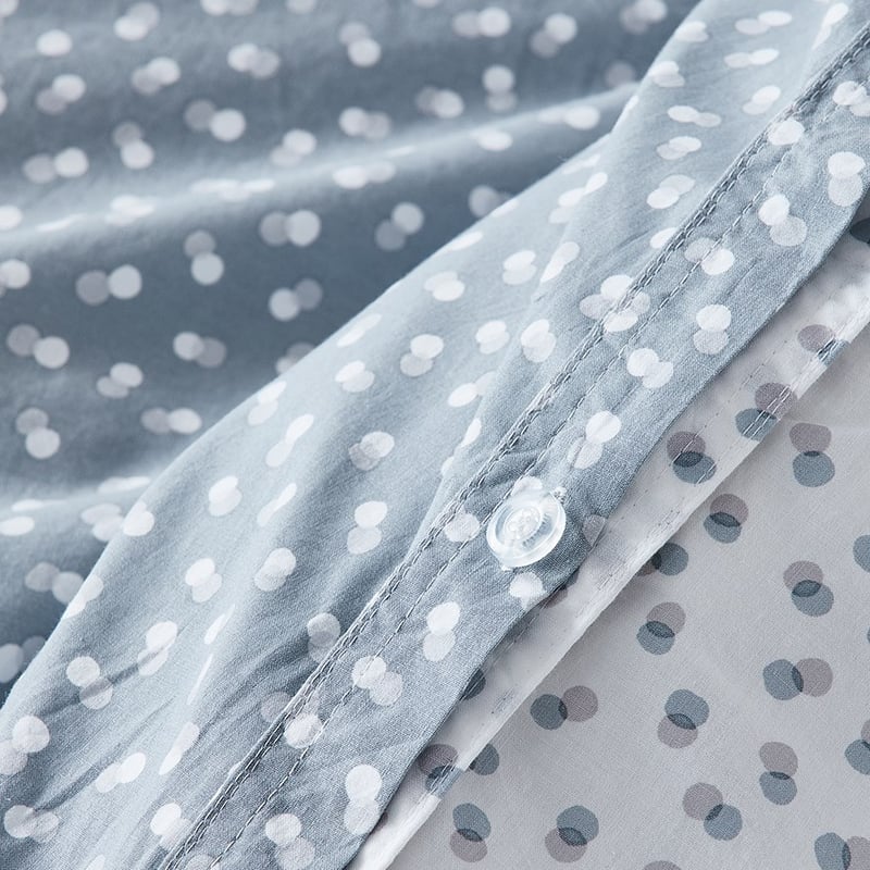 Stonewashed Printed Cotton Slate Spot Quilt Cover Separates