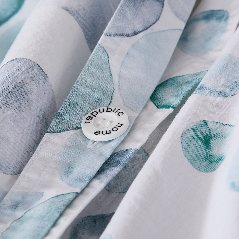 Stonewashed Printed Cotton Watercolour Spot Quilt Cover Separates