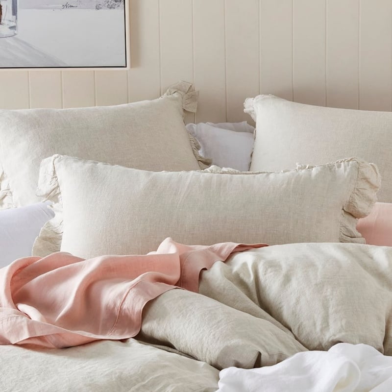 Vintage Washed Linen Linen Ruffle Quilt Cover Separates