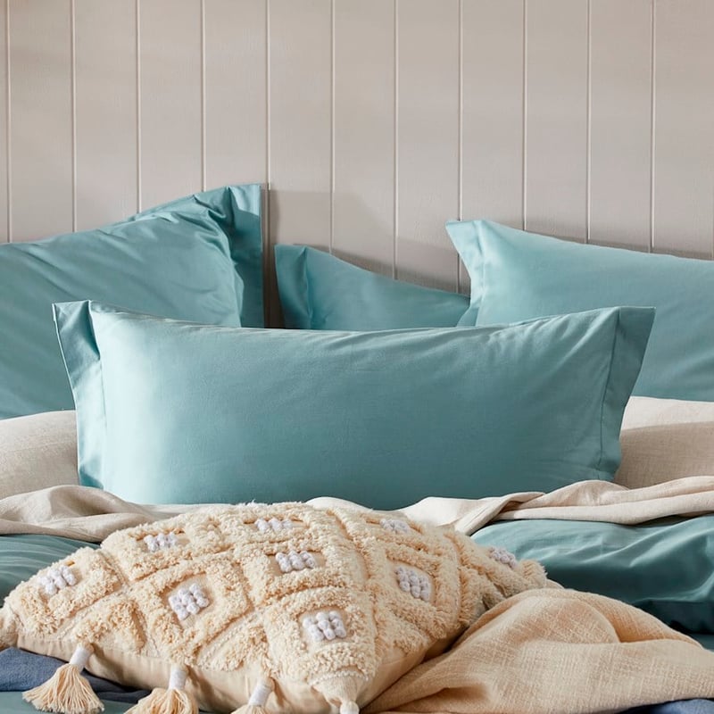 600TC Bamboo Cotton Blue Grey Quilt Cover Separates