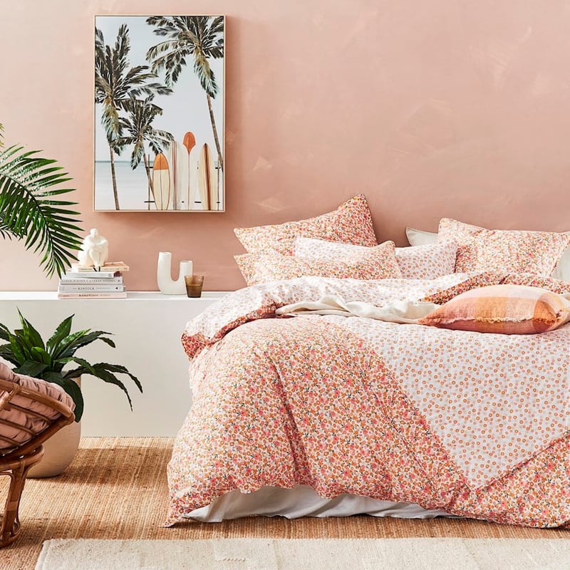 Stonewashed Printed Cotton Golden Daisy Quilt Cover Separates