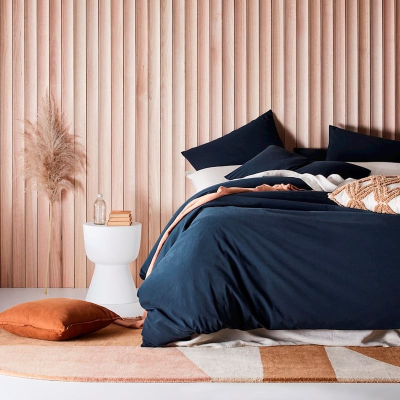 Stonewashed Cotton Navy Quilt Cover Separates