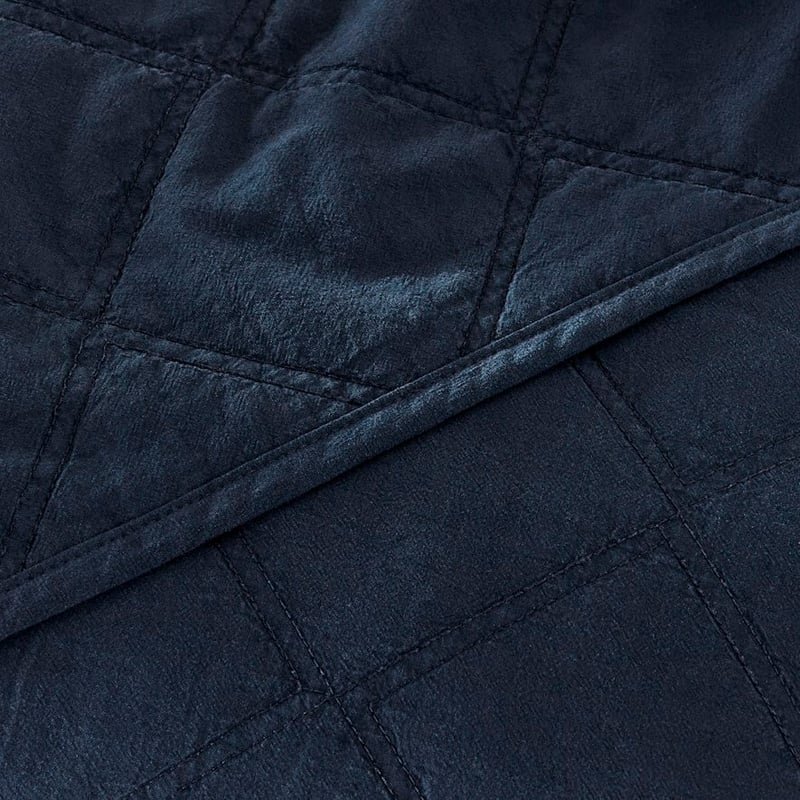 Stonewashed Cotton Navy Quilted Coverlet Separates