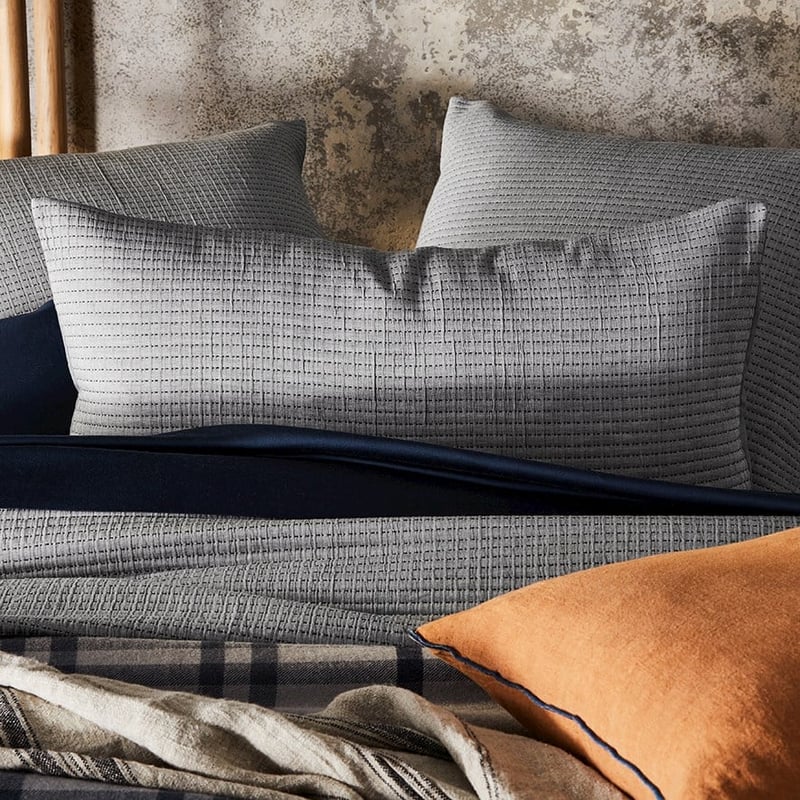 Mark Tuckey Channel Grey Quilted Quilt Cover Separates