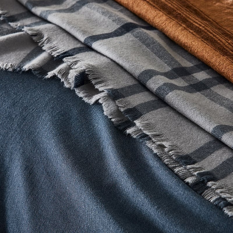 Mark Tuckey Herringbone Dark Indigo Quilt Cover Separates