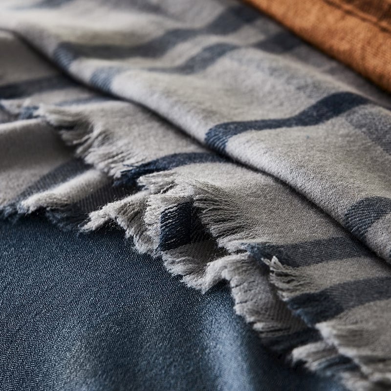 Mark Tuckey Herringbone Dark Indigo Quilt Cover Separates