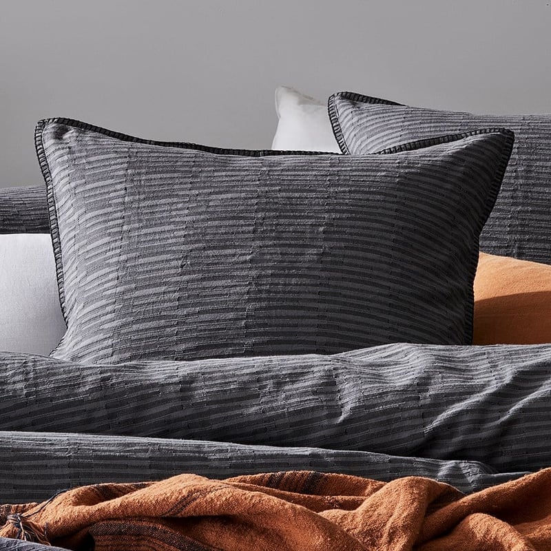 Mark Tuckey Mason Jacquard Steel Quilt Cover Separates