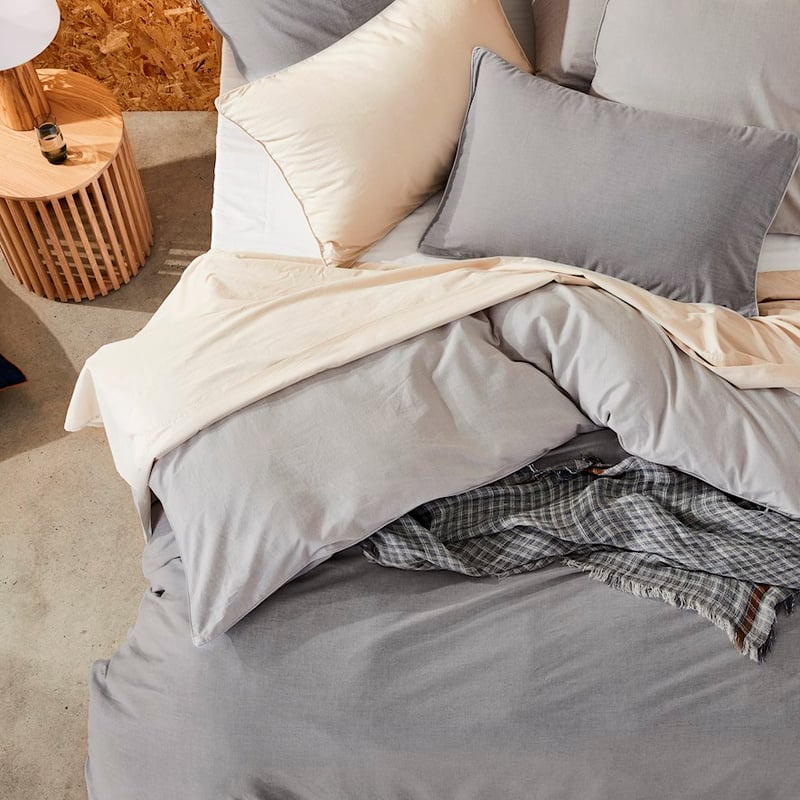 Organic Cotton Chambray Denim Quilt Cover Set + Separates