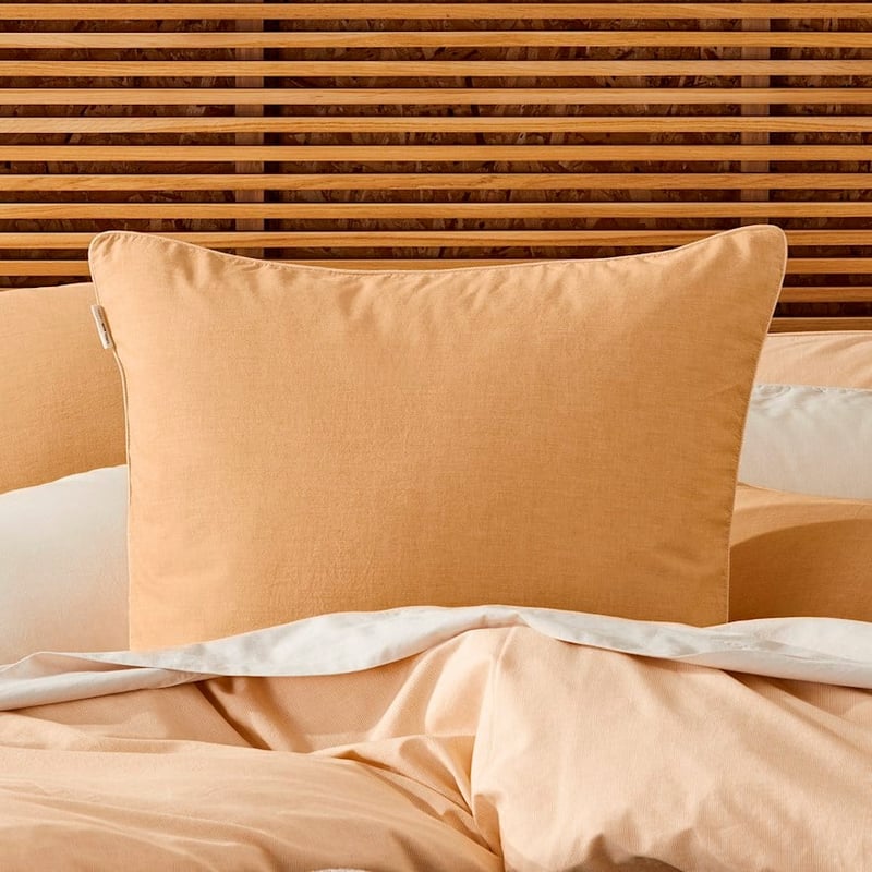 Mark Tuckey Organic Cotton Chambray Mustard Quilt Cover Set + Pillowcases