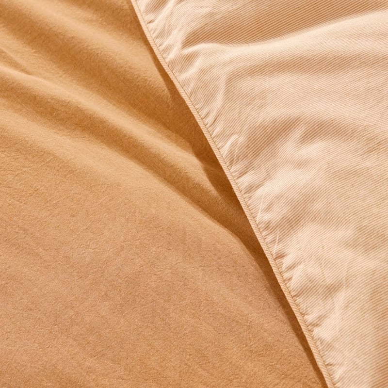 Mark Tuckey Organic Cotton Chambray Mustard Quilt Cover Set + Pillowcases