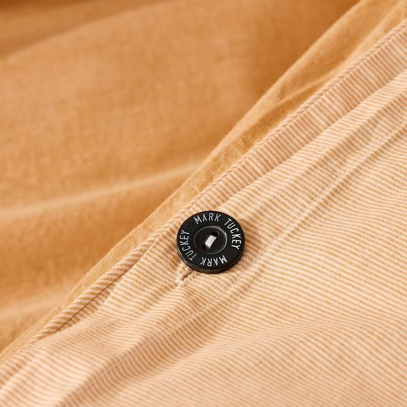 Mark Tuckey Organic Cotton Chambray Mustard Quilt Cover Set + Pillowcases