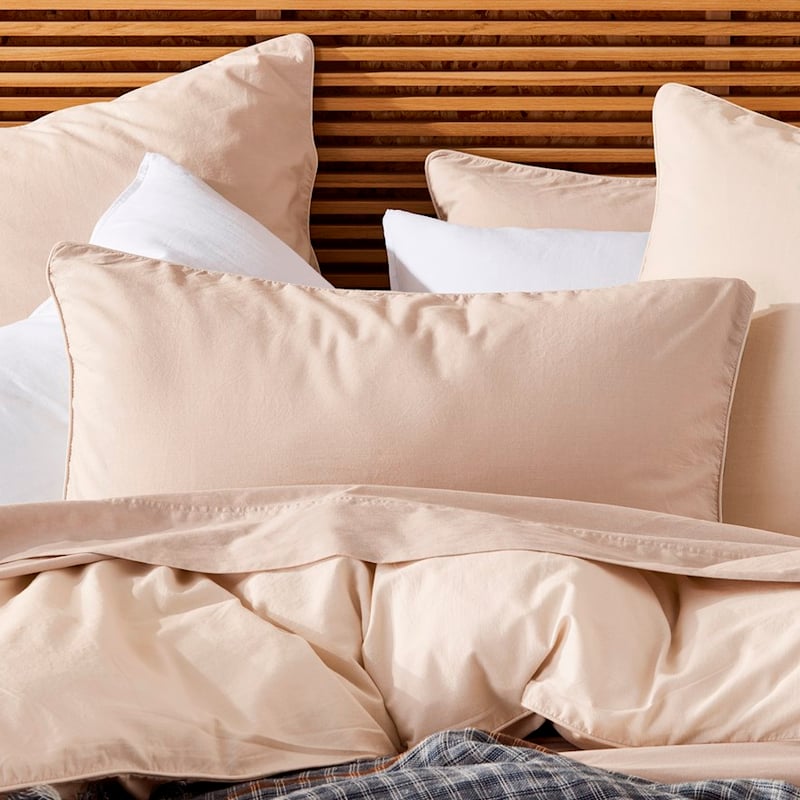 Organic Cotton Chambray Oatmeal Quilt Cover Set + Separates
