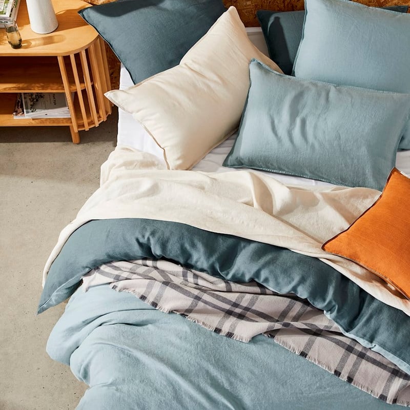 Mark Tuckey Hemp Marine Quilt Cover + Pillowcases