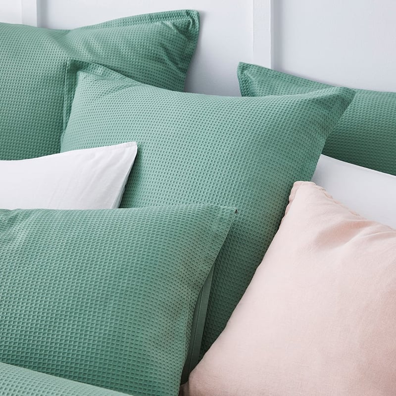 Tribeca Waffle Aloe Quilt Cover Set + Separates