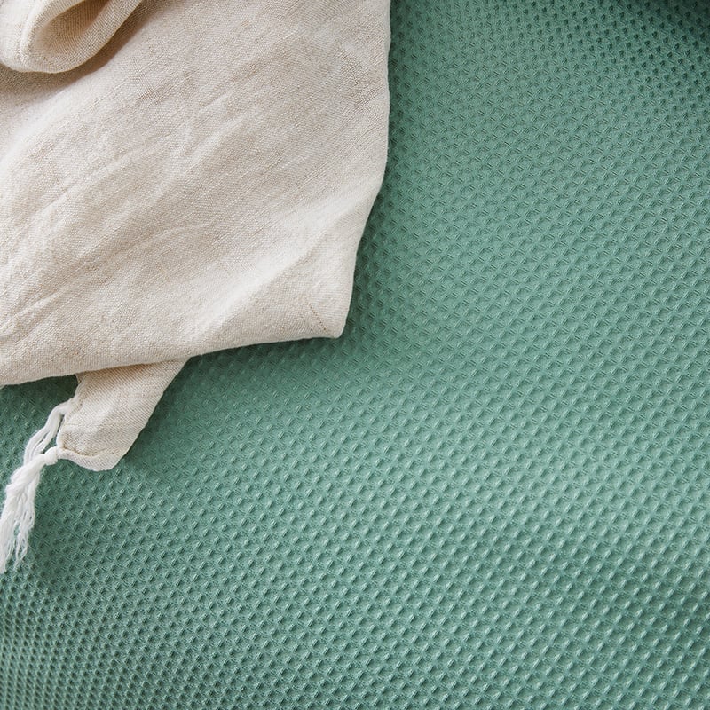 Tribeca Waffle Aloe Quilt Cover Set + Separates