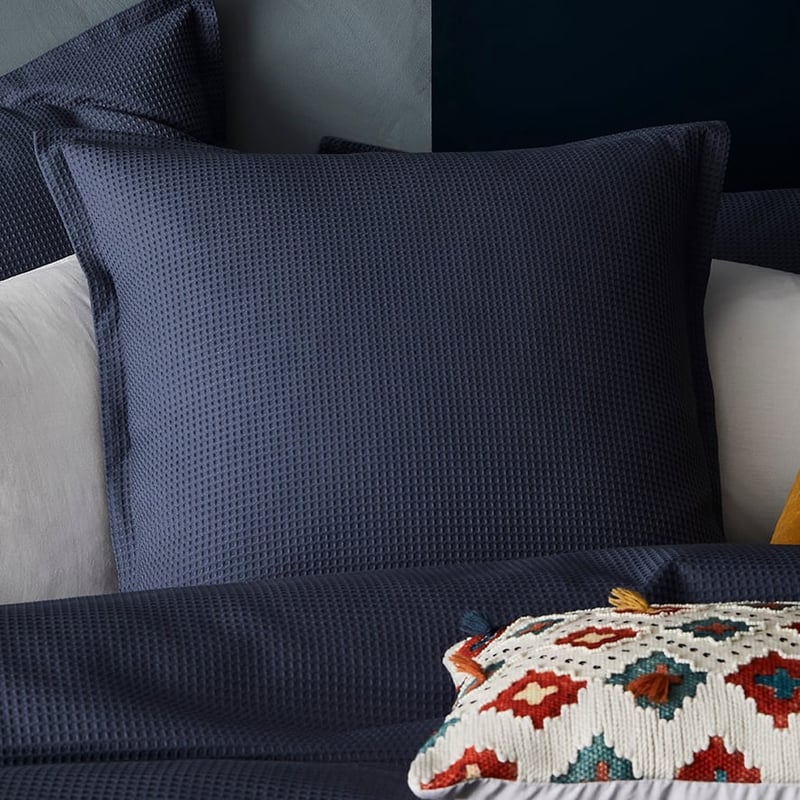 Tribeca Waffle Indigo Quilt Cover Set + Separates