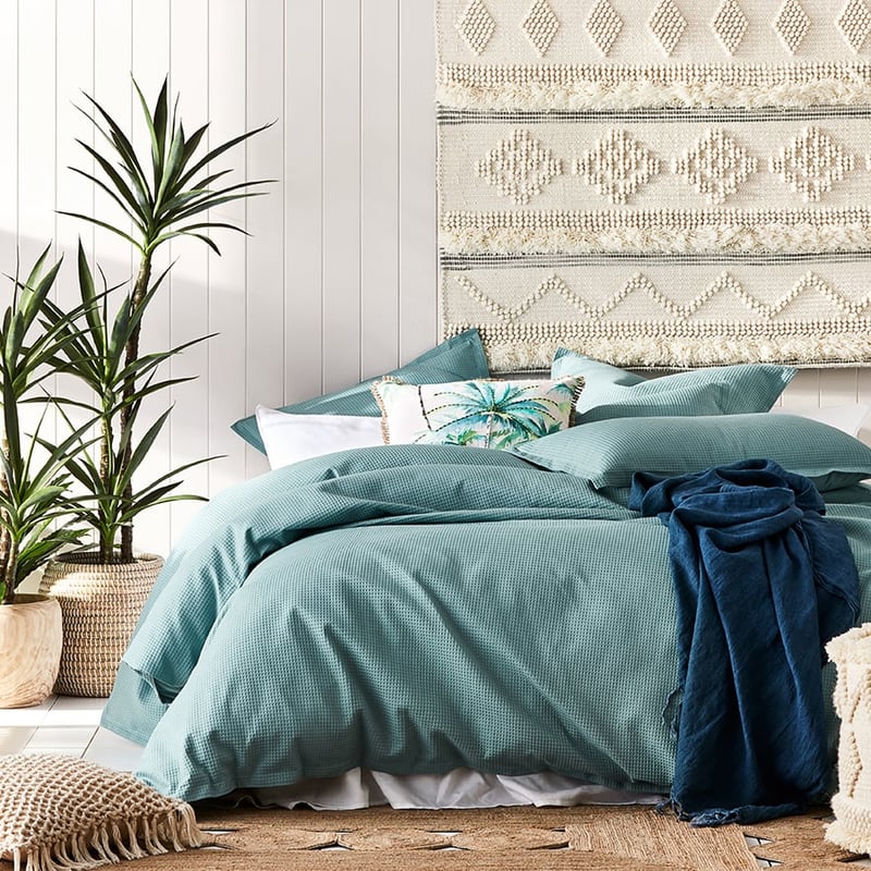 Tribeca Waffle Pool Blue Quilt Cover Set + Separates