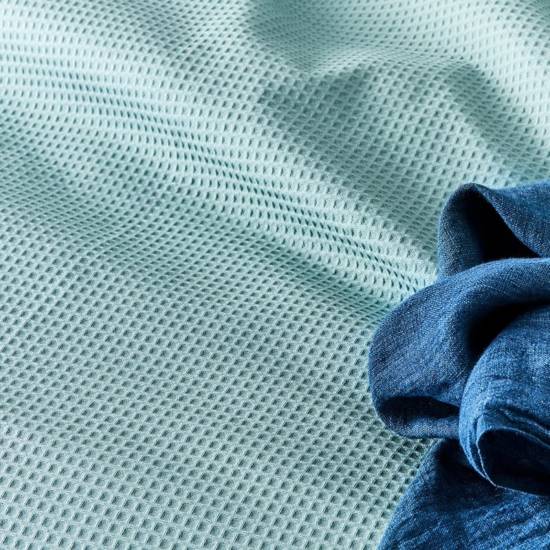 Tribeca Waffle Pool Blue Quilt Cover Set + Separates