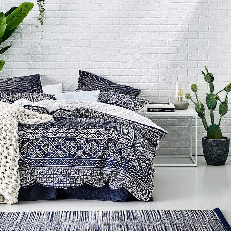 Kita Navy Quilted Quilt Cover Separates