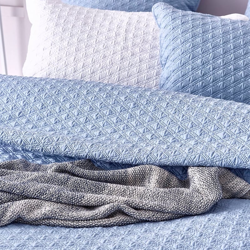 Prague Blue Fog Quilt Cover Separates