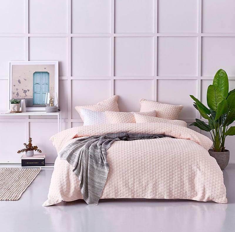 Prague Quilt Cover Pink Champagne