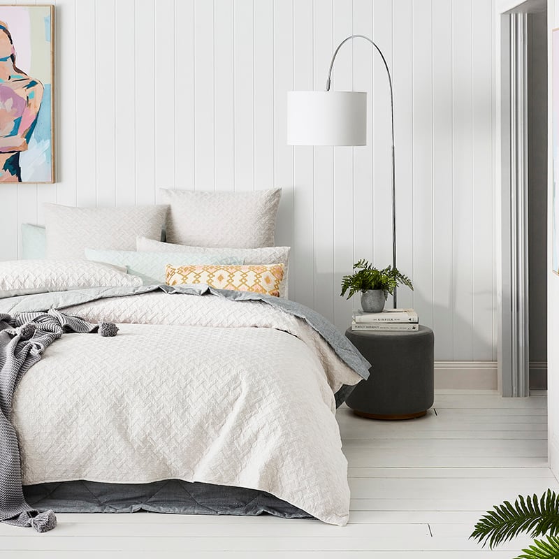 Thompson Oatmeal Quilted Quilt Cover Separates