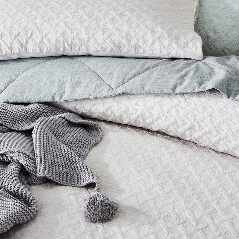 Thompson Oatmeal Quilted Quilt Cover Separates