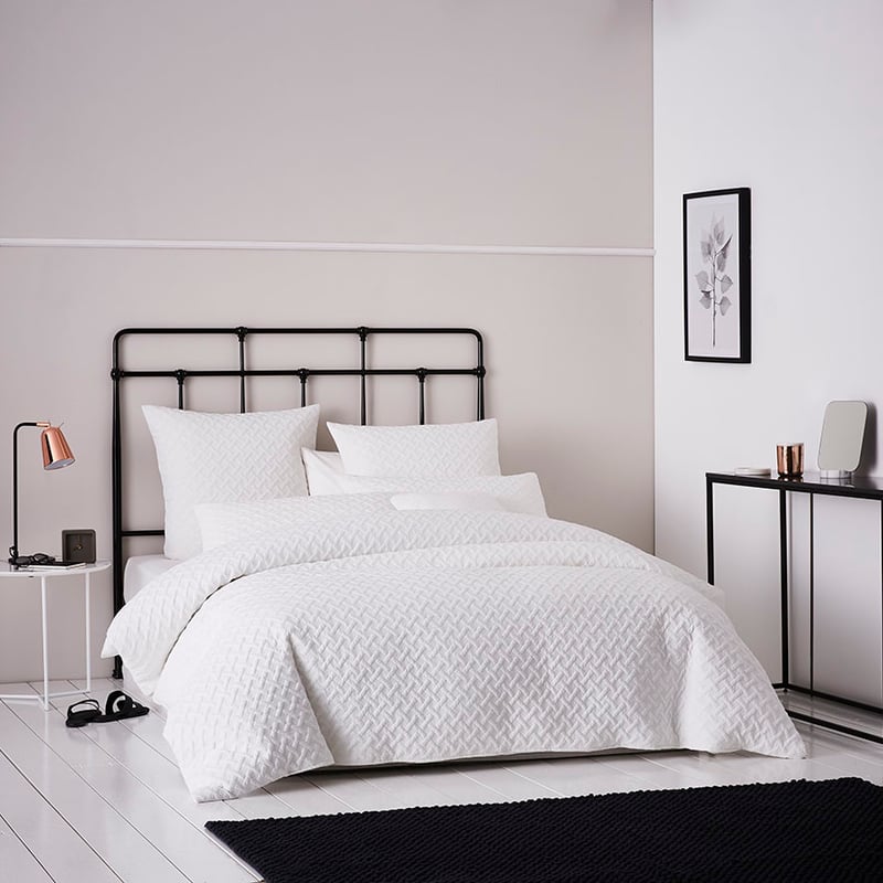 Thompson White Quilted Quilt Cover Separates