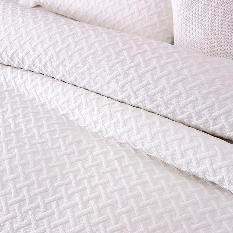 Thompson White Quilted Quilt Cover Separates