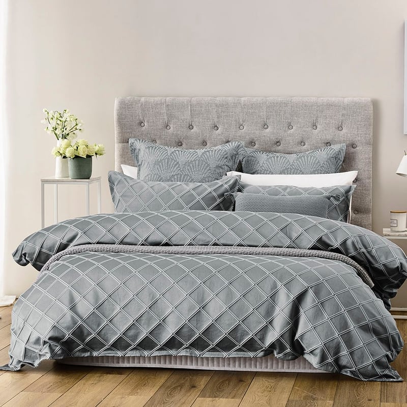 Hoxton Jacquard Petrol Quilt Cover Separates
