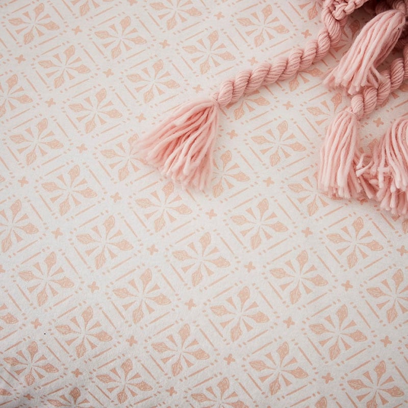 Pink Tile Flannelette Quilt Cover Set + Separates