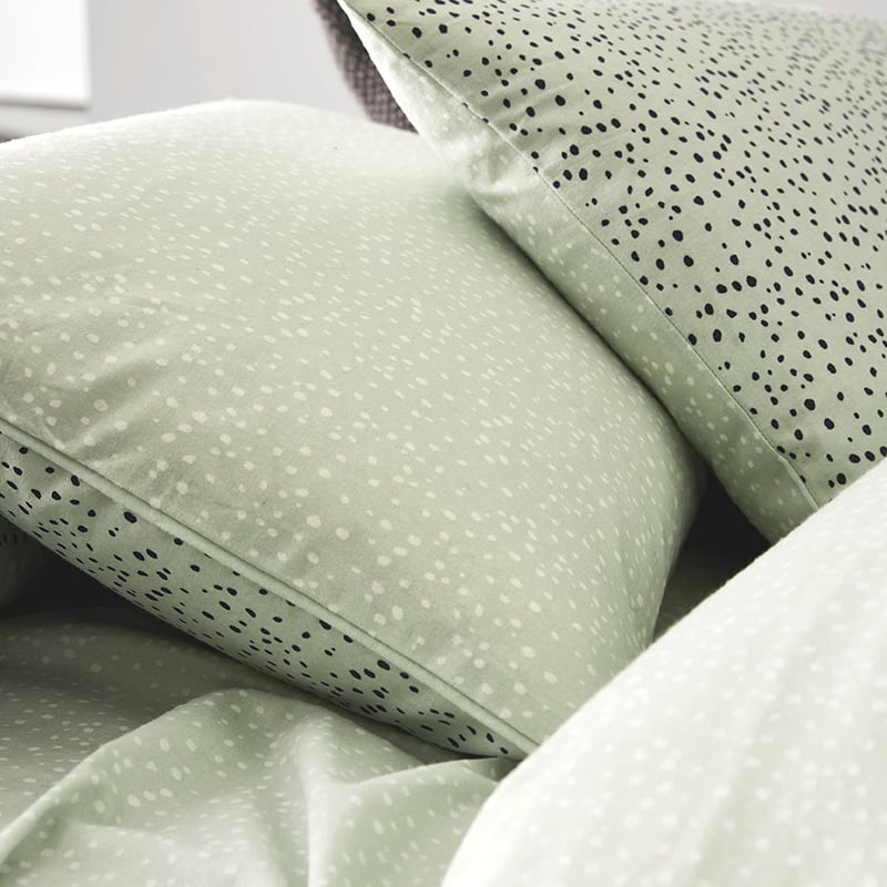 Sky Blue Spot Flannelette Quilt Cover Set + Separates