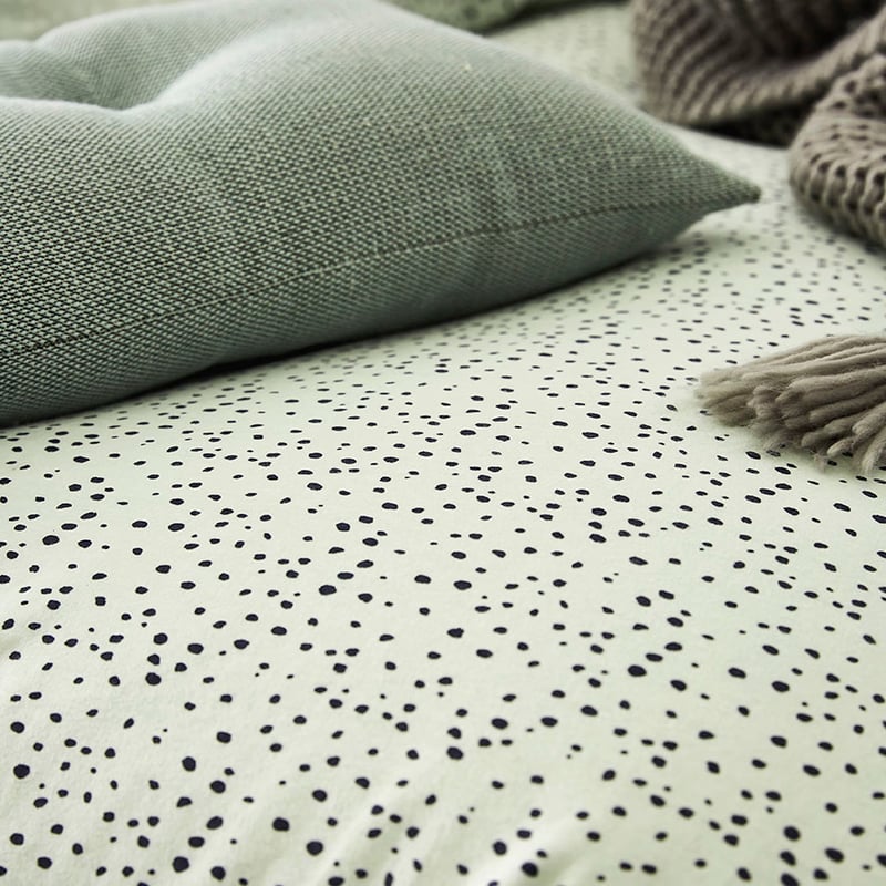 Sky Blue Spot Flannelette Quilt Cover Set + Separates