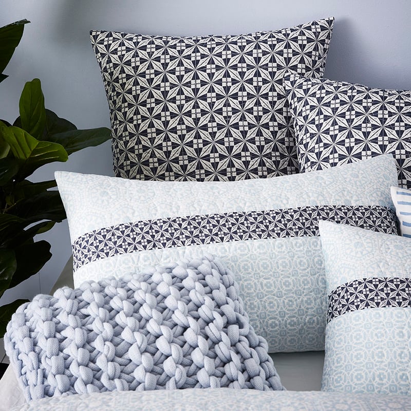 Aria Blue Quilted Quilt Cover Separates